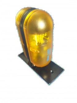 10 Pezzi - Lampeggiante ad alta luminosità doppio 24 LED alimentazione 230v / 24v Mod. Mini-Lamp
