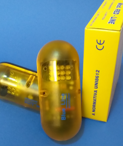 10 Pezzi - Lampeggiante ad alta luminosità 12 LED, alimentazione 230v / 24v Mod. Mini-Lamp