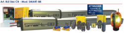 Kit attuatore oleodinamico senza blocco per battente due ante Mod. SMART-88- SB- Corsa 29,5 cm